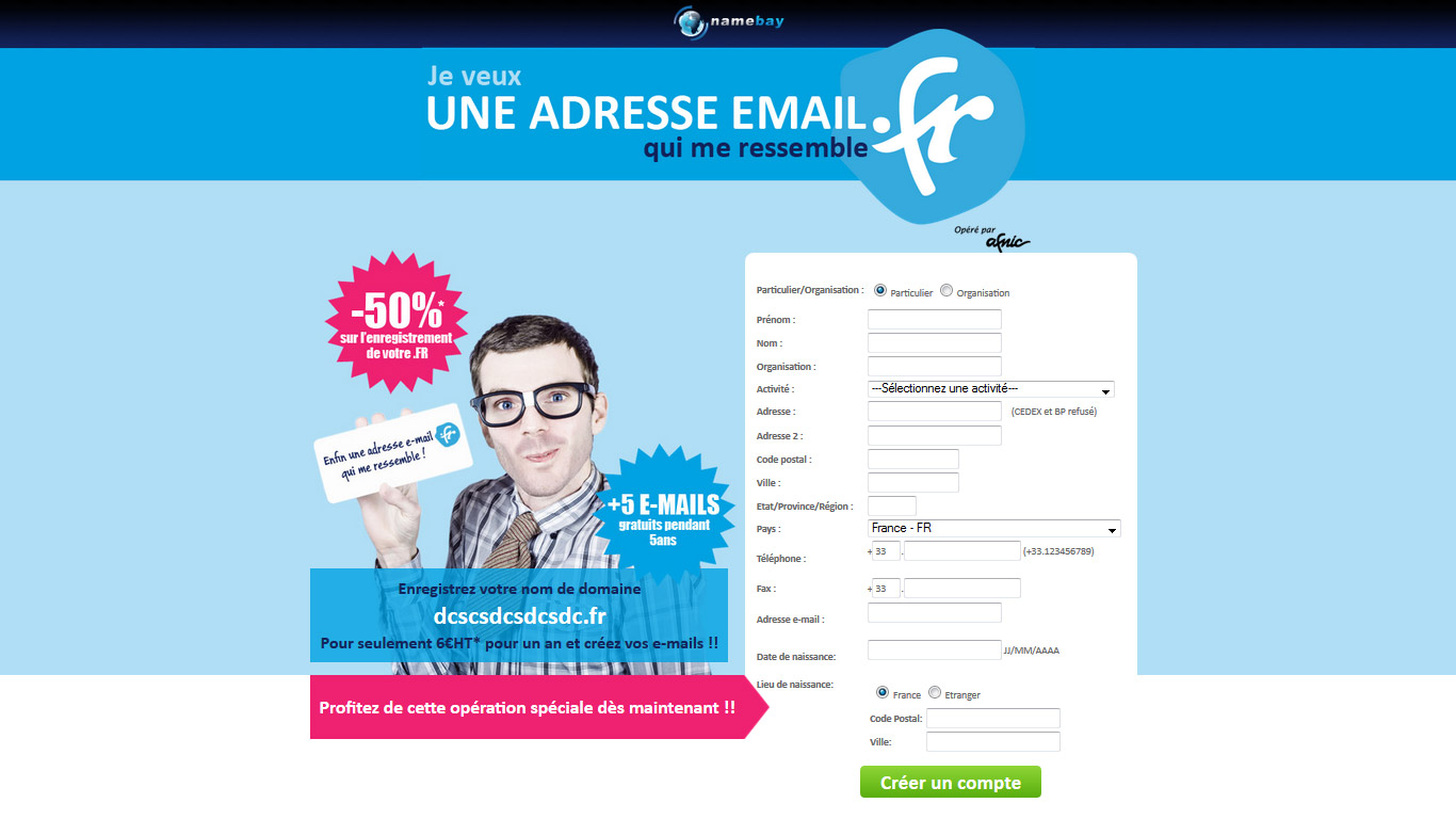 landing page - mini-site événementiel - creation site nice