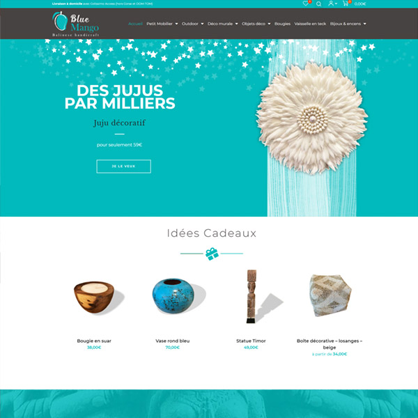 Site e-commerce meuble et decoration Bali